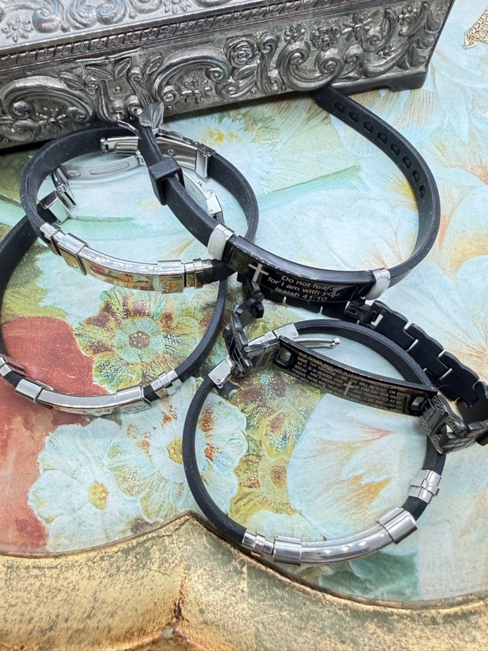 Black Christian Bracelet Lot